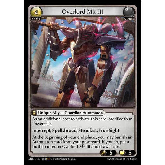 [Norm] Overlord Mk III [MRC063-UR]  Mercurial Heart First Edition - Grand Archive TCG