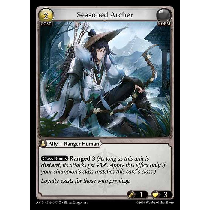 【FOIL】[Norm] Seasoned Archer [AMB077-C]

[Grand Archive TCG]