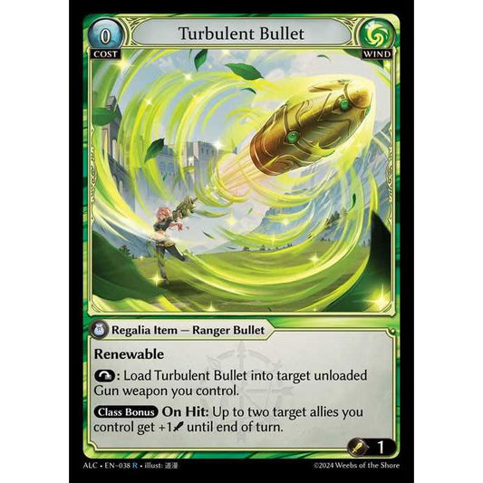 [Alter版] 【FOIL】[Wind] Turbulent Bullet [ALC038-R]

[Grand Archive TCG]