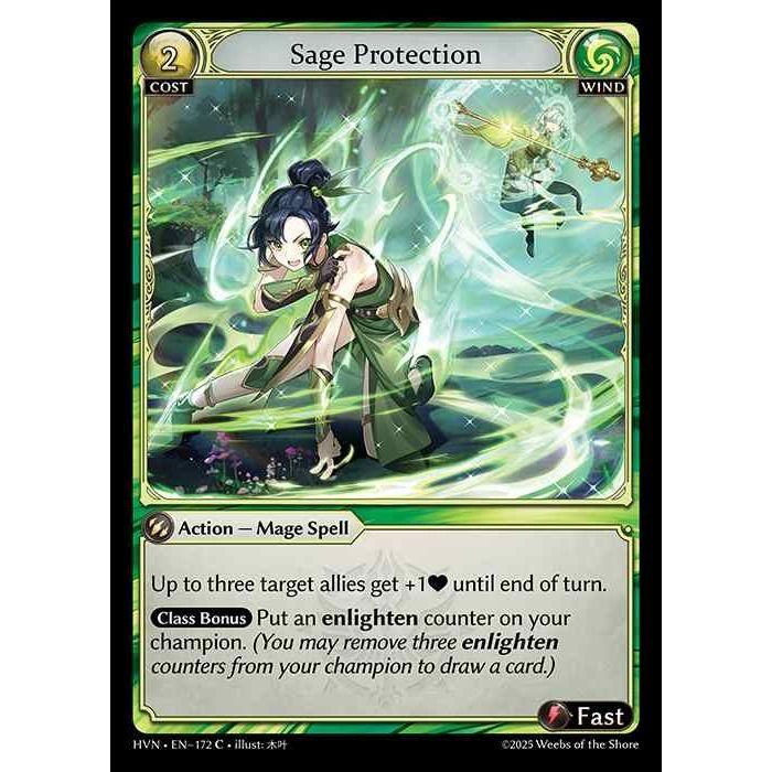 [Wind] Sage Protection [HVN-172-C][Grand Archive TCG]