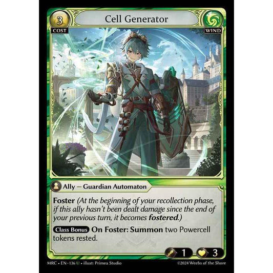 [Alter] [Wind] Cell Generator [MRC136-U]  Mercurial Heart Alter Edition - Grand Archive TCG