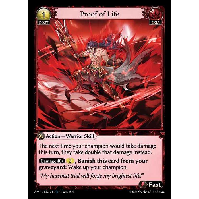 [Exia] Proof of Life [AMB211-R]

[Grand Archive TCG]