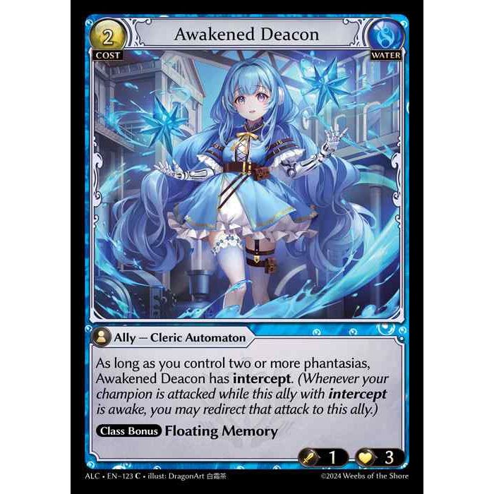 [Alter版] 【FOIL】[Water] Awakened Deacon [ALC123-C]

[Grand Archive TCG]