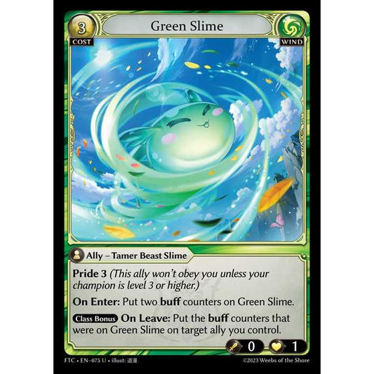【FOIL】[Wind] Green Slime [FTC075-U]  Fractured Crown - Grand Archive TCG
