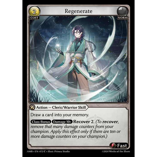 【FOIL】[Norm] Regenerate [AMB072-C]  Mortal Ambition - Grand Archive TCG