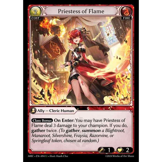 [Alter] 【FOIL】[Fire] Priestess of Flame [MRC094-U]  Mercurial Heart Alter Edition - Grand Archive TCG