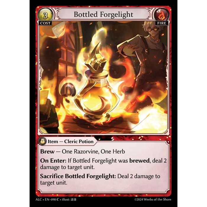 [Alter版] [Fire] Bottled Forgelight [ALC098-C]

[Grand Archive TCG]