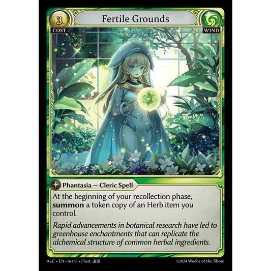 [Alter] 【FOIL】[Wind] Fertile Grounds [ALC161-U]  [Alter] Alchemical Revolution - Grand Archive TCG/グランドアーカイブ