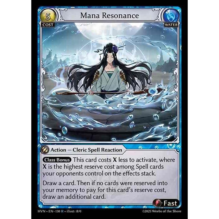 [Water] Mana Resonance [HVN-130-R]

[Grand Archive TCG]