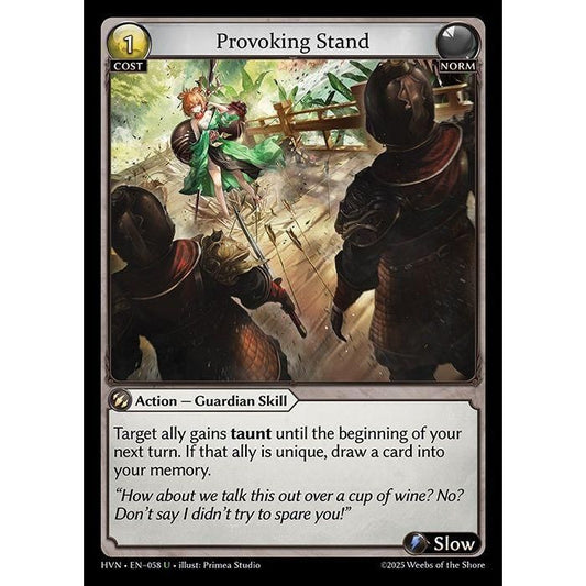 [Norm] Provoking Stand [HVN-058-U][Grand Archive TCG]