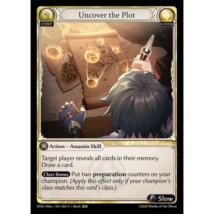 [Alter] 【FOIL】[Luxem] Uncover the Plot [DOA265-R]  Dawn of Ashes Alter Edition - Grand Archive TCG/グランドアーカイブ