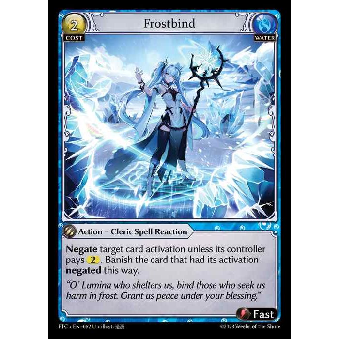 【FOIL】[Water] Frostbind [FTC062-U]

[Grand Archive TCG]