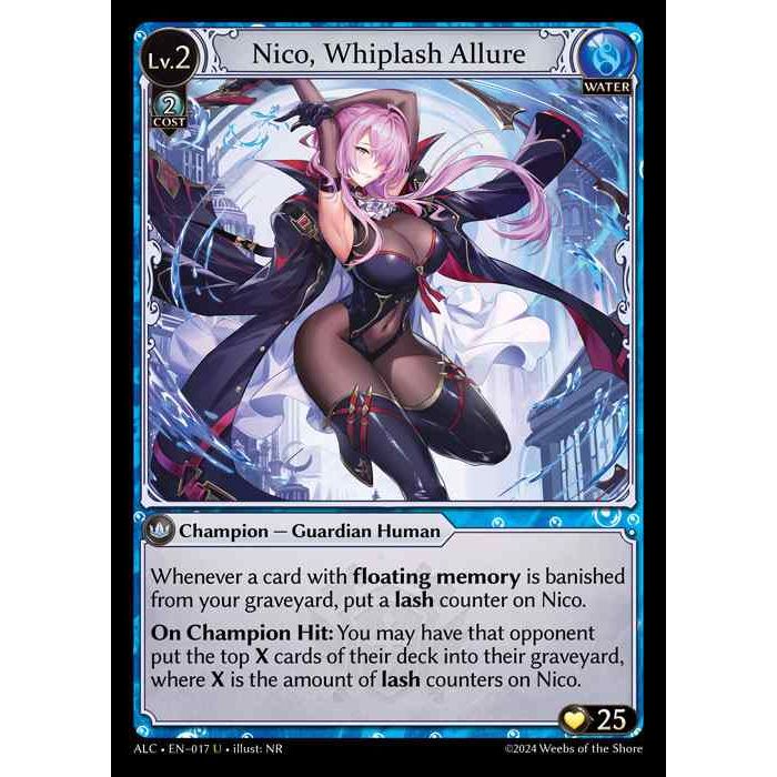 [Alter版] [Water] Nico, Whiplash Allure [ALC017-U]

[Grand Archive TCG]