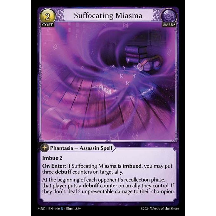 [Alter] [Umbra] Suffocating Miasma [MRC190-R]  Mercurial Heart Alter Edition - Grand Archive TCG