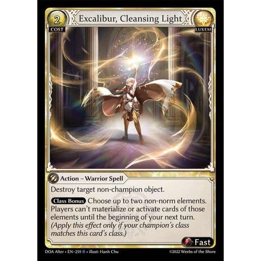 [Luxem] Excalibur, Cleansing Light [DOA259-R]  Dawn of Ashes Alter Edition - Grand Archive TCG