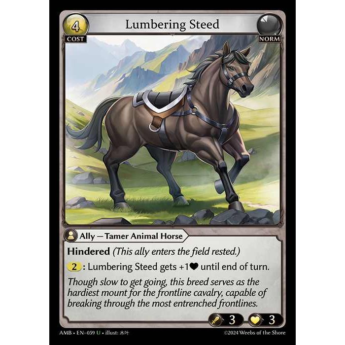 [Norm] Lumbering Steed [AMB059-U]

[Grand Archive TCG]