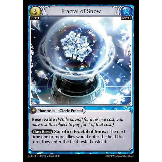 [Alter版] [Water] Fractal of Snow [ALC132-R]

[Grand Archive TCG]