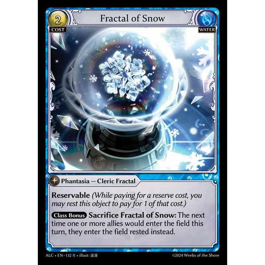 [Water] Fractal of Snow [ALC132-R]  Alchemical Revolution - Grand Archive TCG