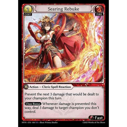 [Fire] Searing Rebuke [HVN-100-SR][Grand Archive TCG]