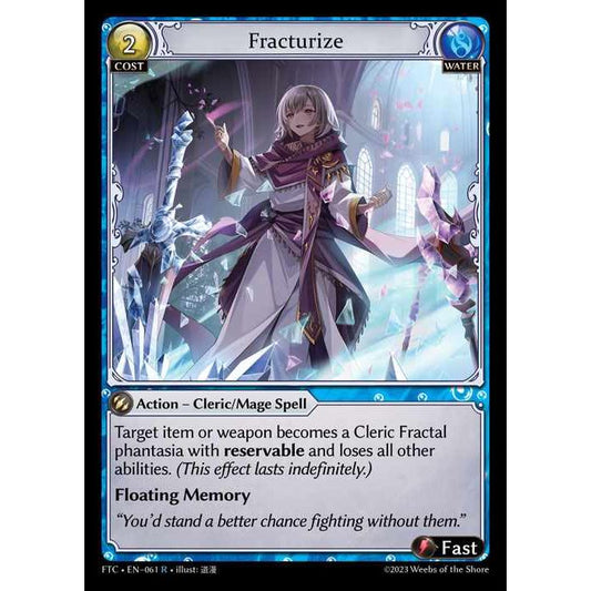 [Water] Fracturize [FTC061-R]  Fractured Crown - Grand Archive TCG