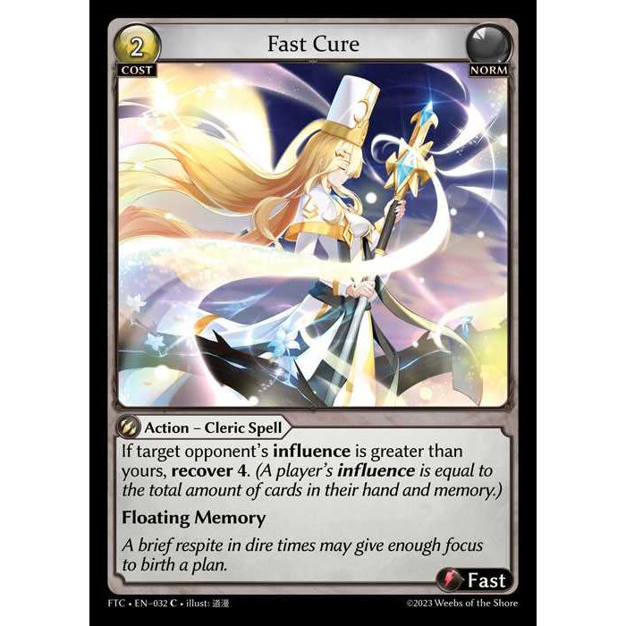 【FOIL】[Norm] Fast Cure [FTC032-C]  Fractured Crown - Grand Archive TCG/グランドアーカイブ