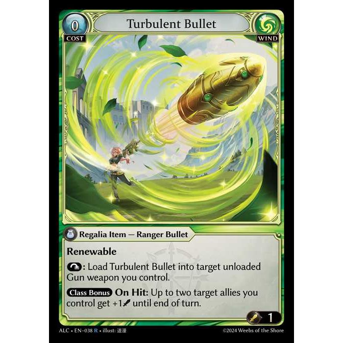 [Alter版] [Wind] Turbulent Bullet [ALC038-R]

[Grand Archive TCG]