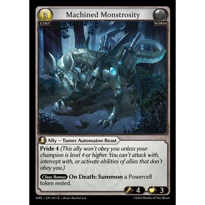 【FOIL】[Norm] Machined Monstrosity [MRC057-C]  Mercurial Heart First Edition - Grand Archive TCG