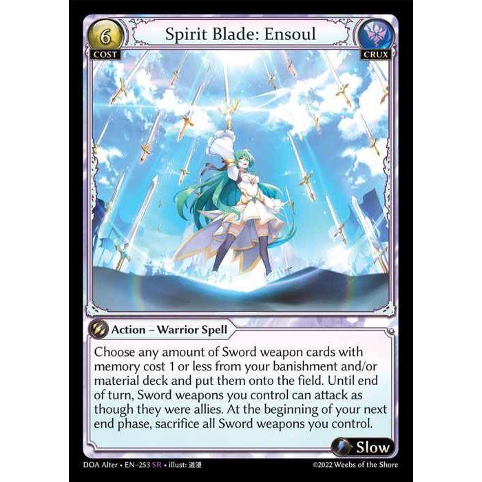 [Alter] [Crux] Spirit Blade: Ensoul [DOA253-SR]  Dawn of Ashes Alter Edition - Grand Archive TCG
