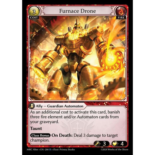 [Alter] [Fire] Furnace Drone [MRC200-R]  Mercurial Heart Alter Edition - Grand Archive TCG