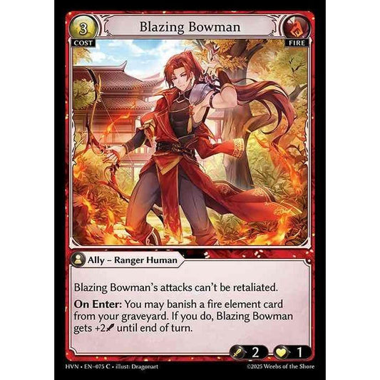 【FOIL】[Fire] Blazing Bowman [HVN-075-C][Grand Archive TCG]