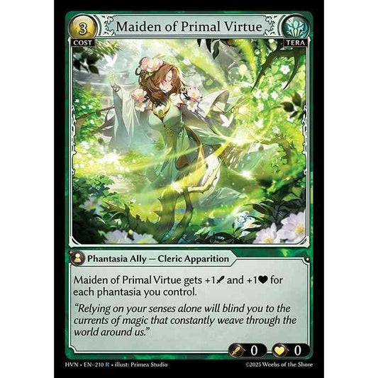 【FOIL】[Tera] Maiden of Primal Virtue [HVN-210-R][Grand Archive TCG]