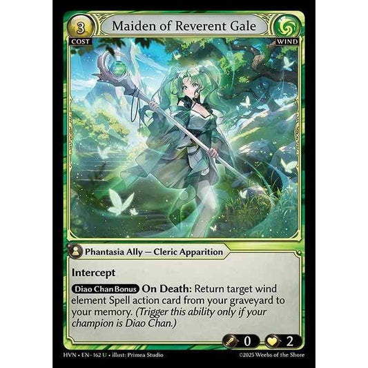 [Wind] Maiden of Reverent Gale [HVN-162-U][Grand Archive TCG]