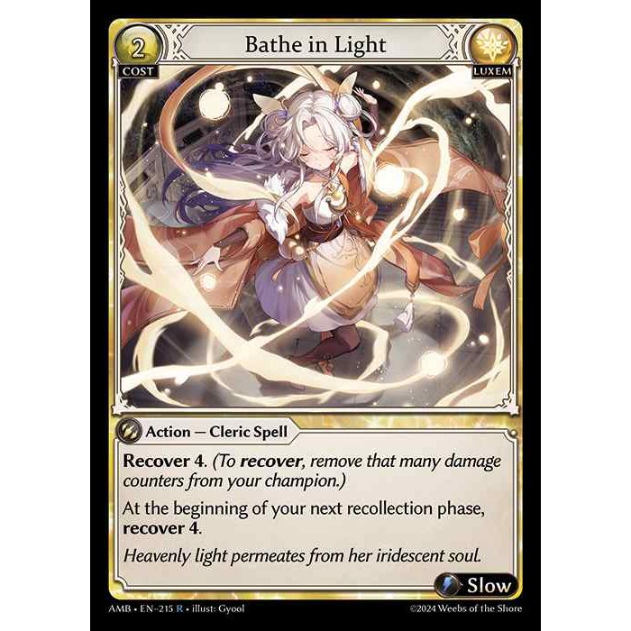 【FOIL】[Luxem] Bathe in Light [AMB215-R]

[Grand Archive TCG]