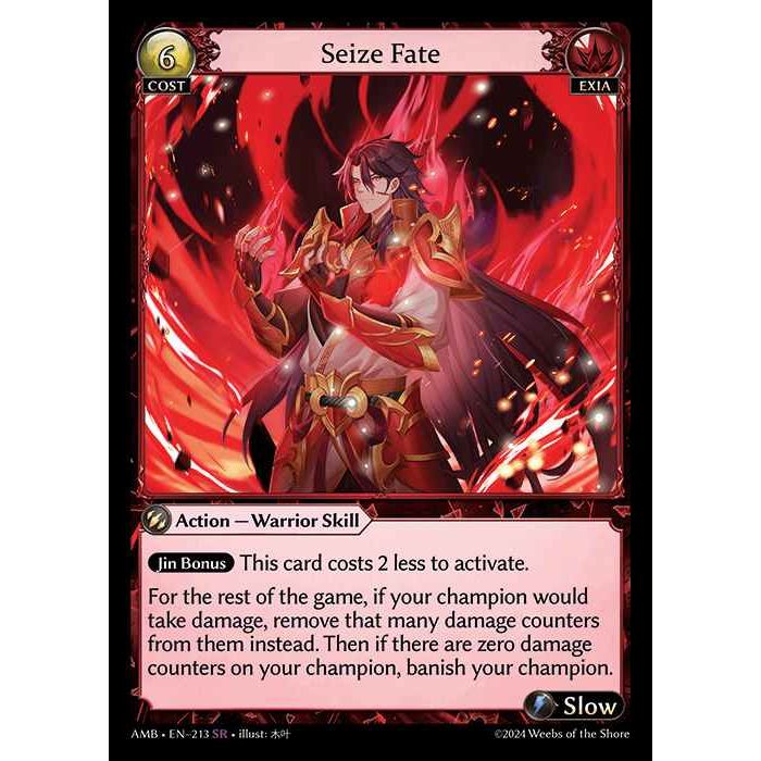 【FOIL】[Exia] Seize Fate [AMB213-SR]  Mortal Ambition - Grand Archive TCG