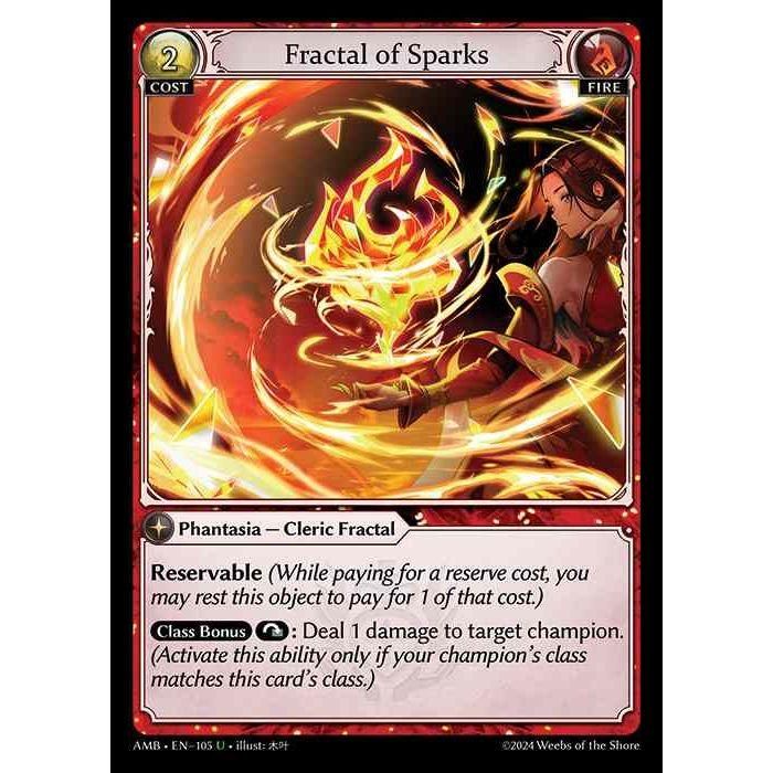 【FOIL】[Fire] Fractal of Sparks [AMB105-U][Grand Archive TCG]