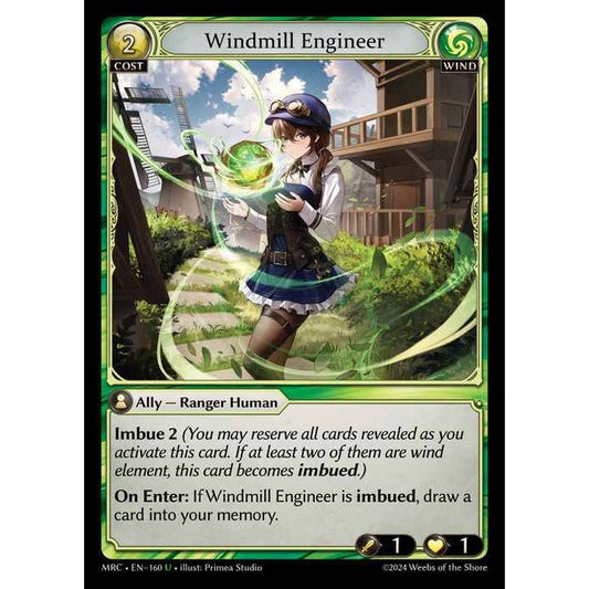 [Alter] 【FOIL】[Wind] Windmill Engineer [MRC160-U]  Mercurial Heart Alter Edition - Grand Archive TCG