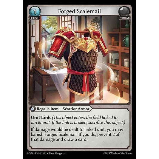 【FOIL】[Norm] Forged Scalemail [HVN-013-U][Grand Archive TCG]