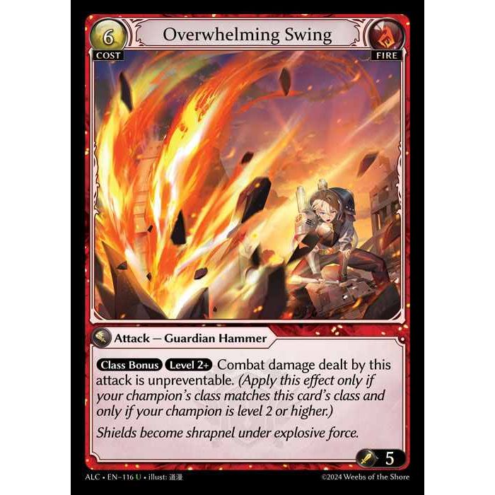 [Alter版] [Fire] Overwhelming Swing [ALC116-U]

[Grand Archive TCG]