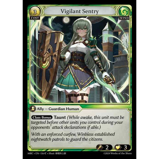 [Alter] [Wind] Vigilant Sentry [MRC156-C]  Mercurial Heart Alter Edition - Grand Archive TCG