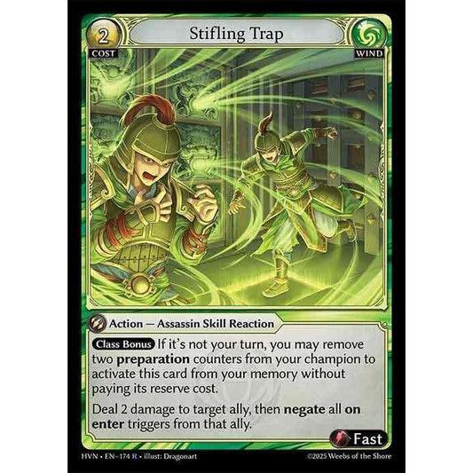【FOIL】[Wind] Stifling Trap [HVN-174-R][Grand Archive TCG]