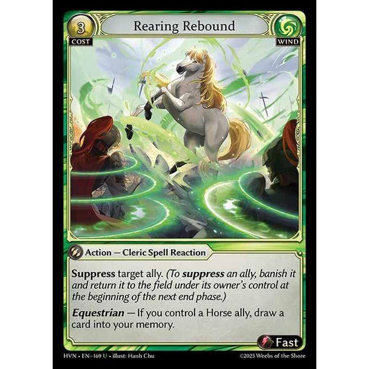 【FOIL】[Wind] Rearing Rebound [HVN-169-U][Grand Archive TCG]