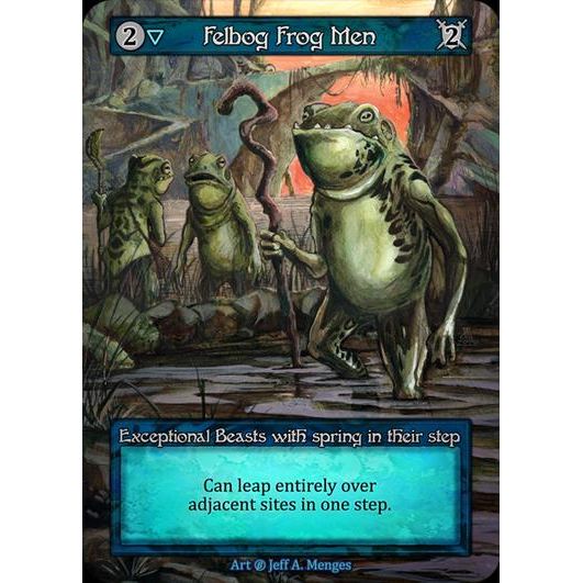 [Water] Felbog Frog Men [beta-Exceptional]

[Sorcery]