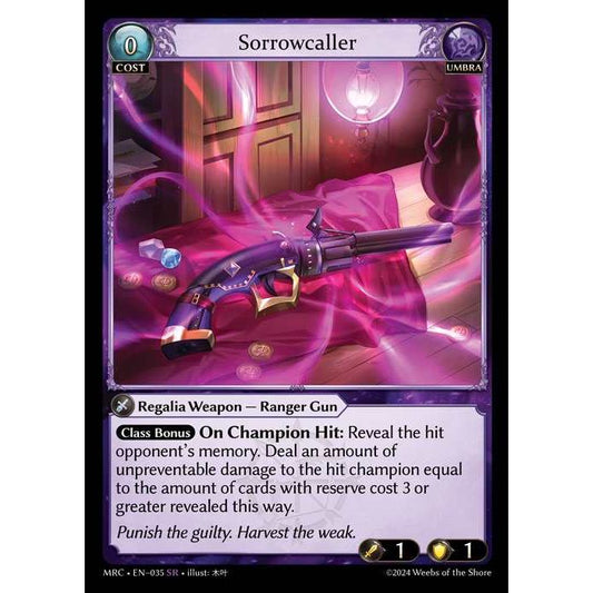 [Umbra] Sorrowcaller [MRC035-SR]  Mercurial Heart First Edition - Grand Archive TCG