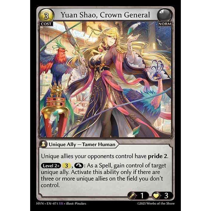 [Norm] Yuan Shao, Crown General [HVN-071-SR][Grand Archive TCG]