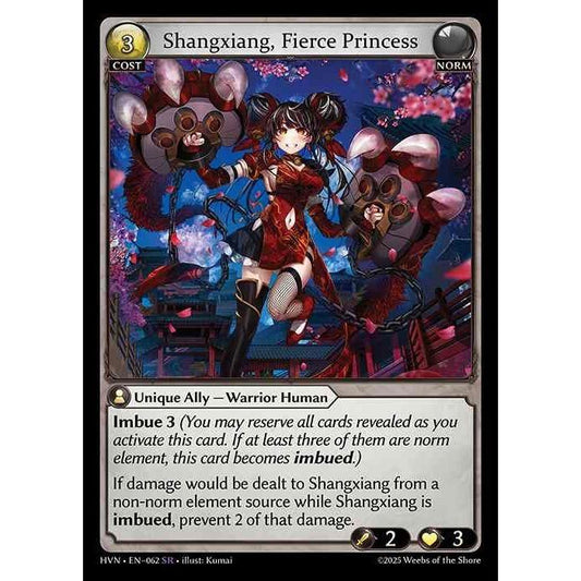 [Norm] Shangxiang, Fierce Princess [HVN-062-SR][Grand Archive TCG]