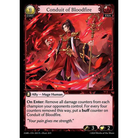 【FOIL】[Exia] Conduit of Bloodfire [AMB203-R]  Mortal Ambition - Grand Archive TCG