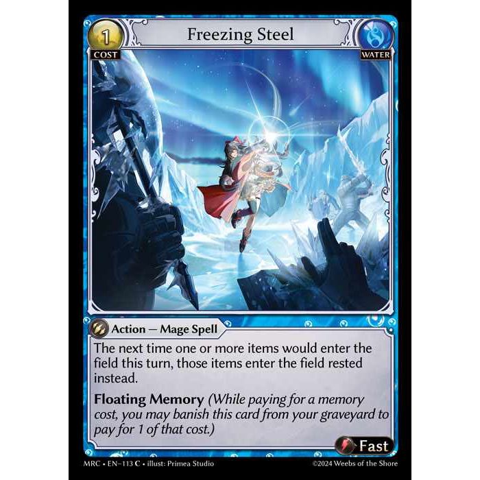 [Alter] [Water] Freezing Steel [MRC113-C]  Mercurial Heart Alter Edition - Grand Archive TCG