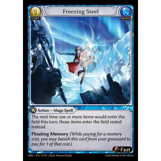 [Alter] [Water] Freezing Steel [MRC113-C]  Mercurial Heart Alter Edition - Grand Archive TCG