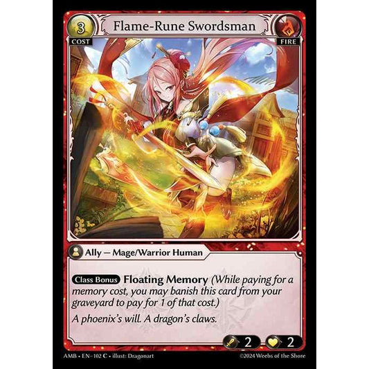 【FOIL】[Fire] Flame-Rune Swordsman [AMB102-C]

[Grand Archive TCG]