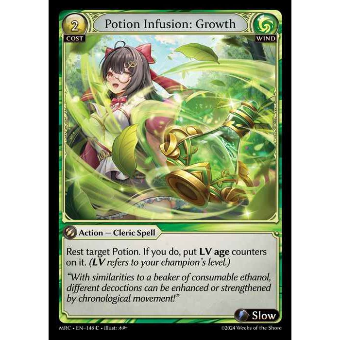 [Alter] 【FOIL】[Wind] Potion Infusion: Growth [MRC148-C]  Mercurial Heart Alter Edition - Grand Archive TCG